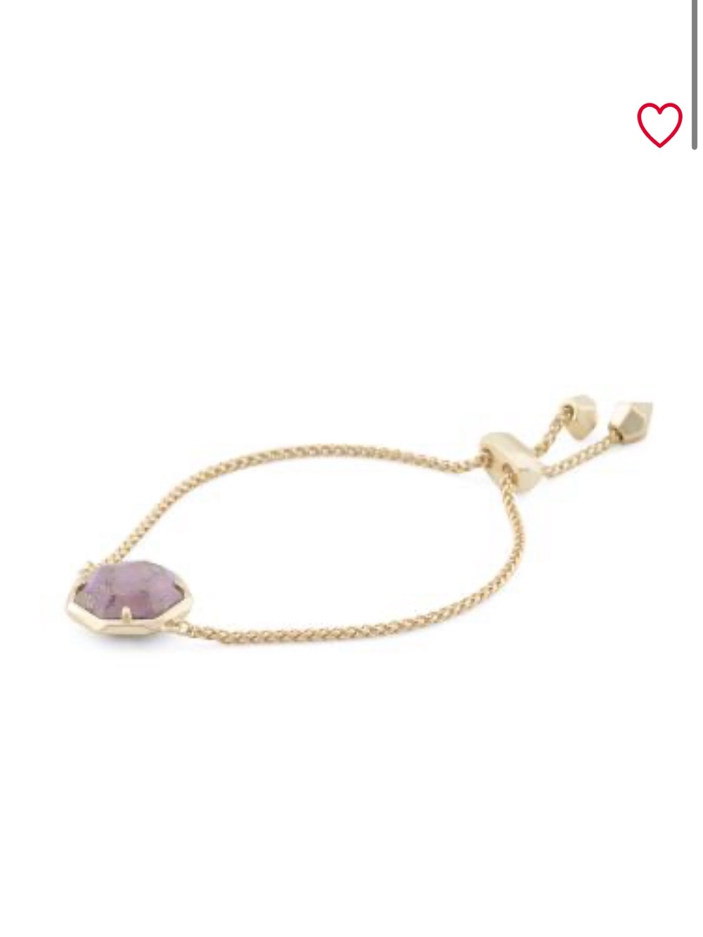 Kendra Scott Gold-Tone Bracelet with Lavender Stone
